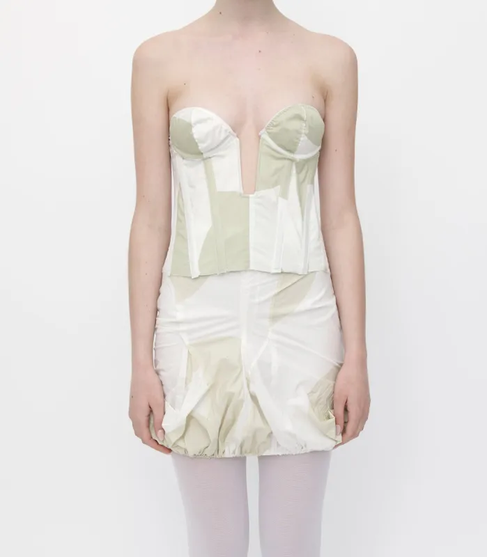 Cream Polka Corset made by Talia Byre