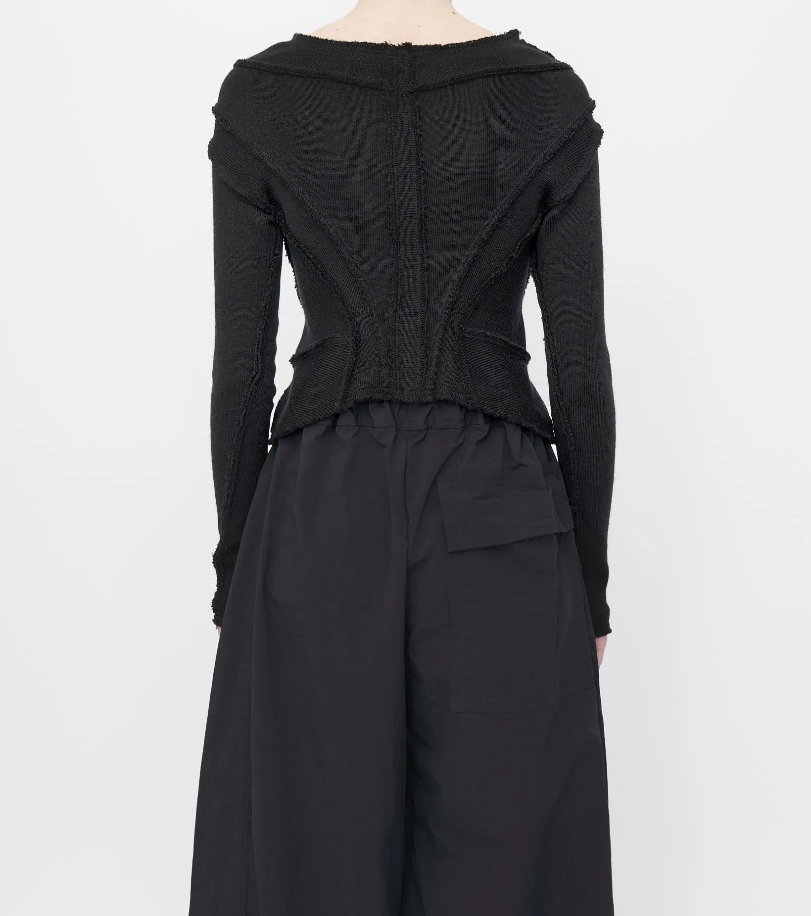 Black Merino Knit Corset Cardigan sold by Talia Byre product image thumbnail 3