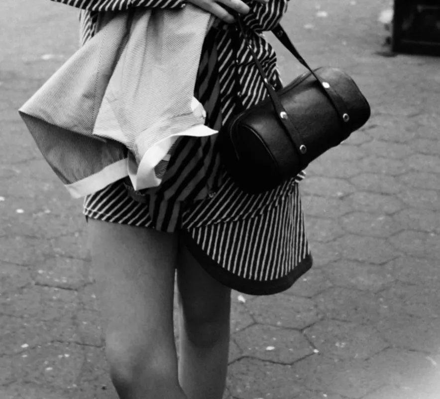 Navy Mini Bolter Bag sold by Talia Byre