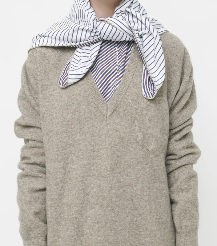 STRIPE POPLIN SCARF made by Talia Byre