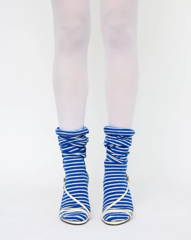 Blue Stripe Socks made by Talia Byre