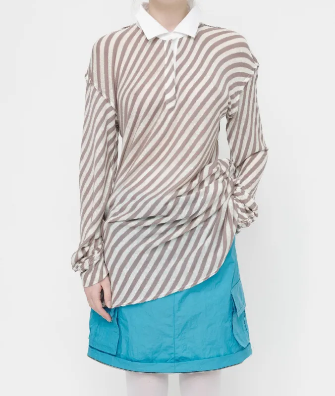 Hazelnut Stripe Rugby Shirt sold by Talia Byre