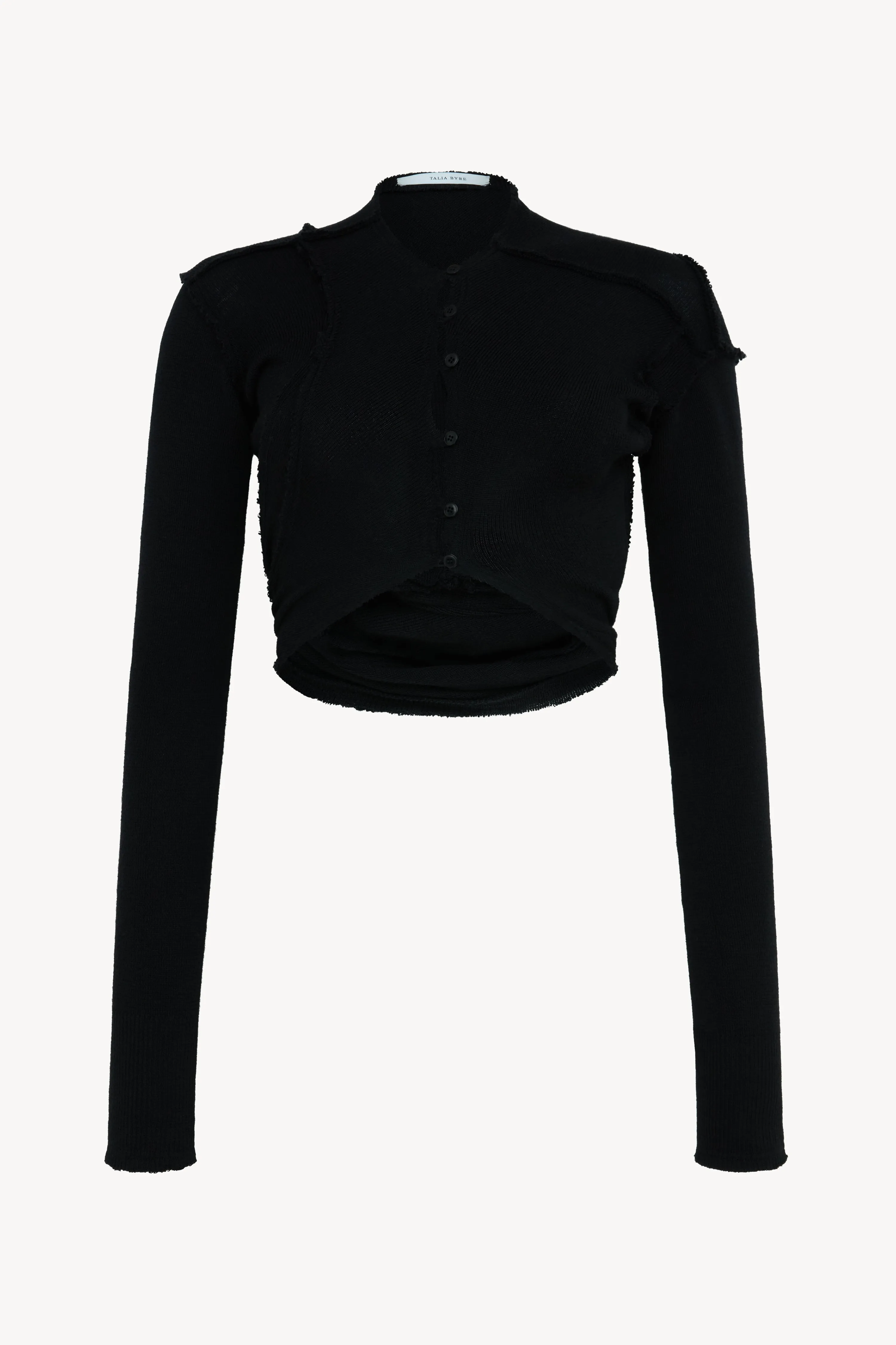 Black Merino Knit Bolero sold by Talia Byre