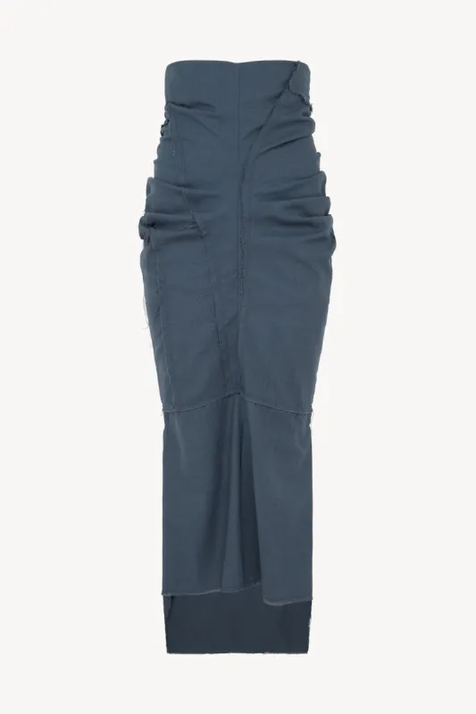 AW23 Chambray Blue Pencil Skirt sold by Talia Byre