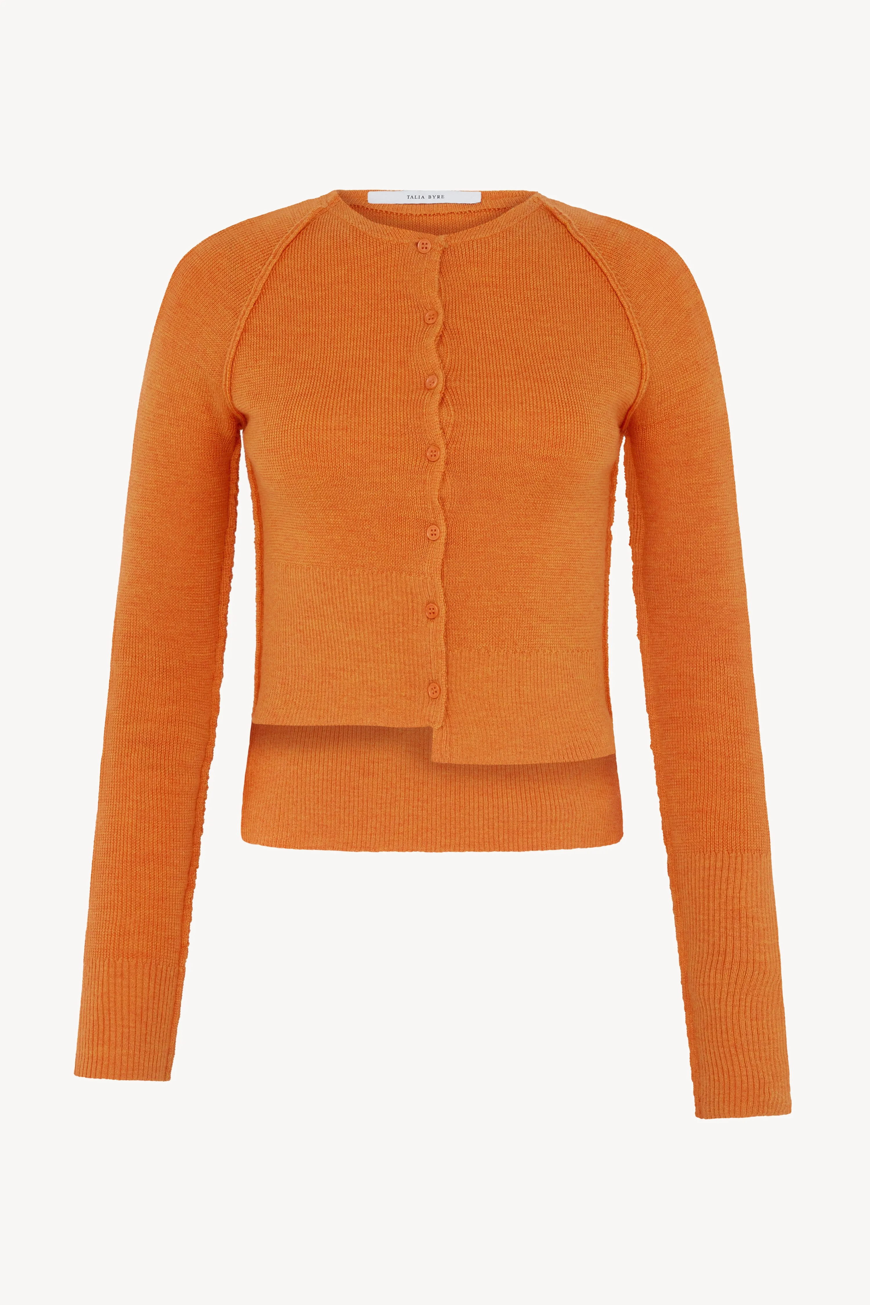 AW23 Orange Knit Classic Cardigan sold by Talia Byre