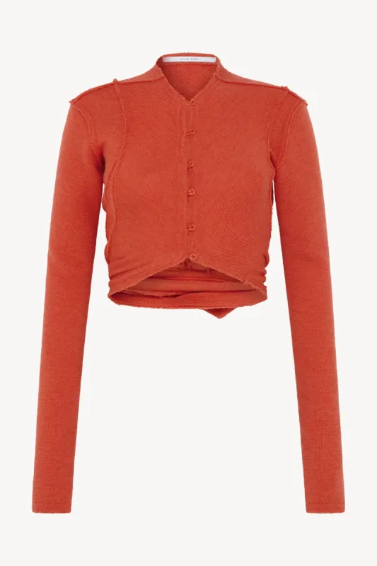 AW23 Coral Knit Bolero made by Talia Byre