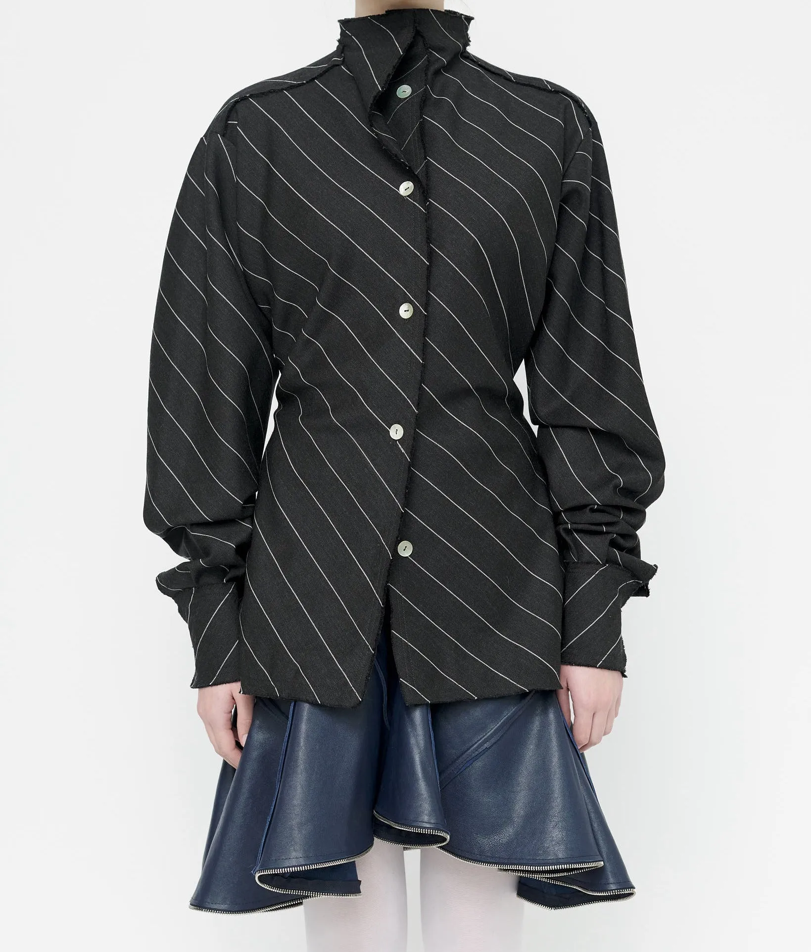 PINSTRIPE PINCHED WAIST SHIRT - 2 sold by Talia Byre product image thumbnail 2