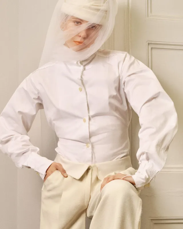 Bridal - Pinched Waist Shirt made by Talia Byre