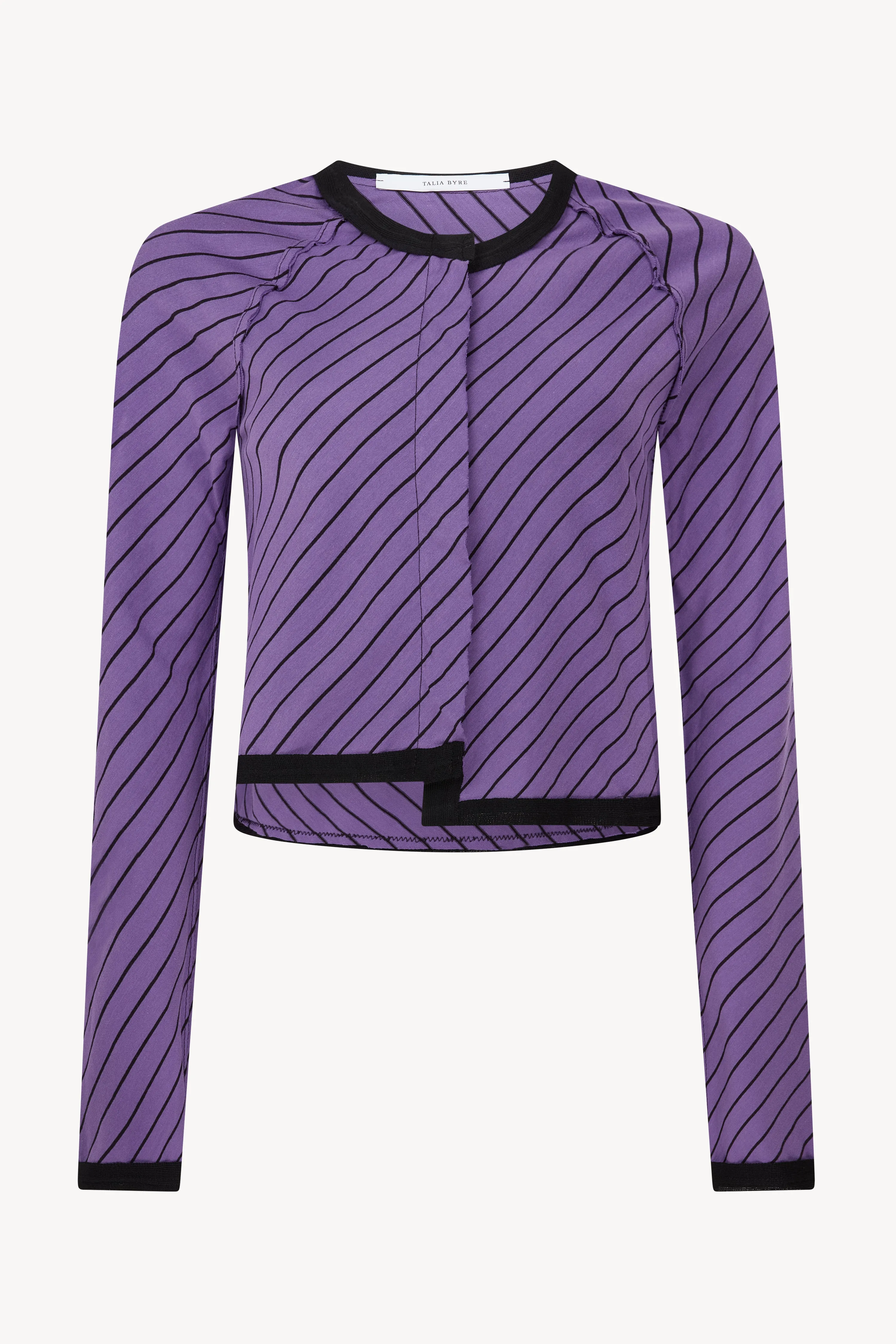 Purple Stripe Classic Cardigan sold by Talia Byre