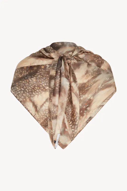 DEER PRINT SILK SCARF made by Talia Byre