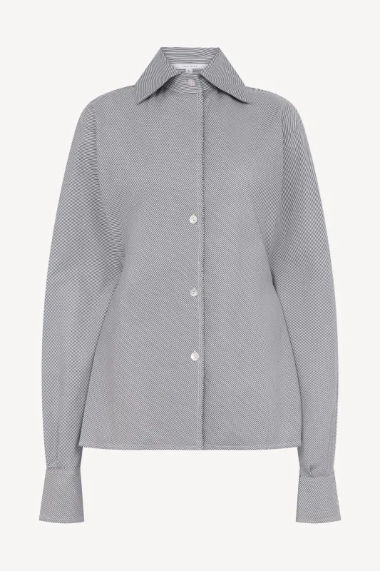 Blue Stripe Pinched Waist Shirt sold by Talia Byre