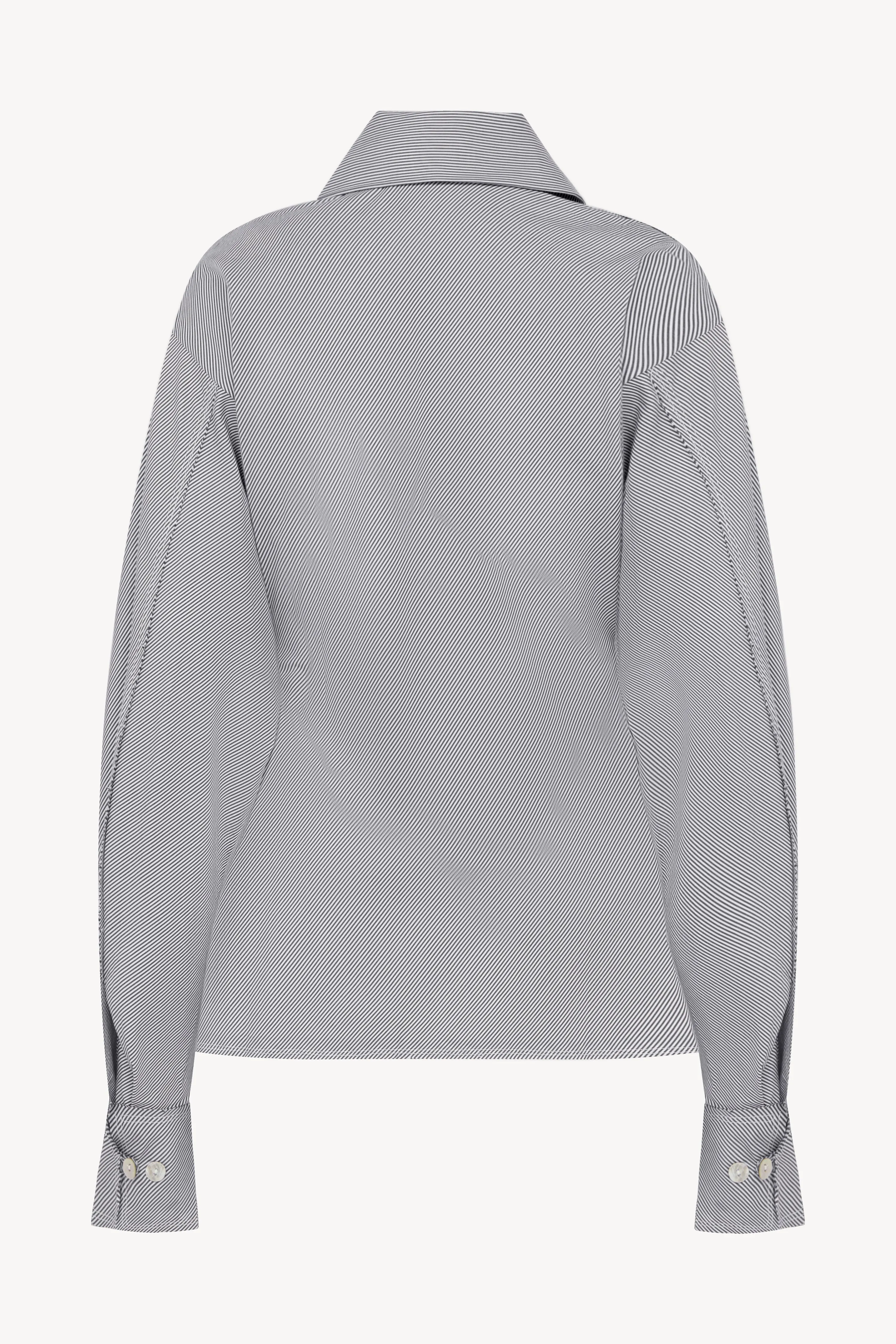 Blue Stripe Pinched Waist Shirt sold by Talia Byre product image thumbnail 2