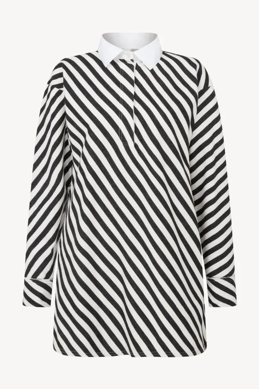 BLACK AND WHITE STRIPED RUGBY SHIRT sold by Talia Byre