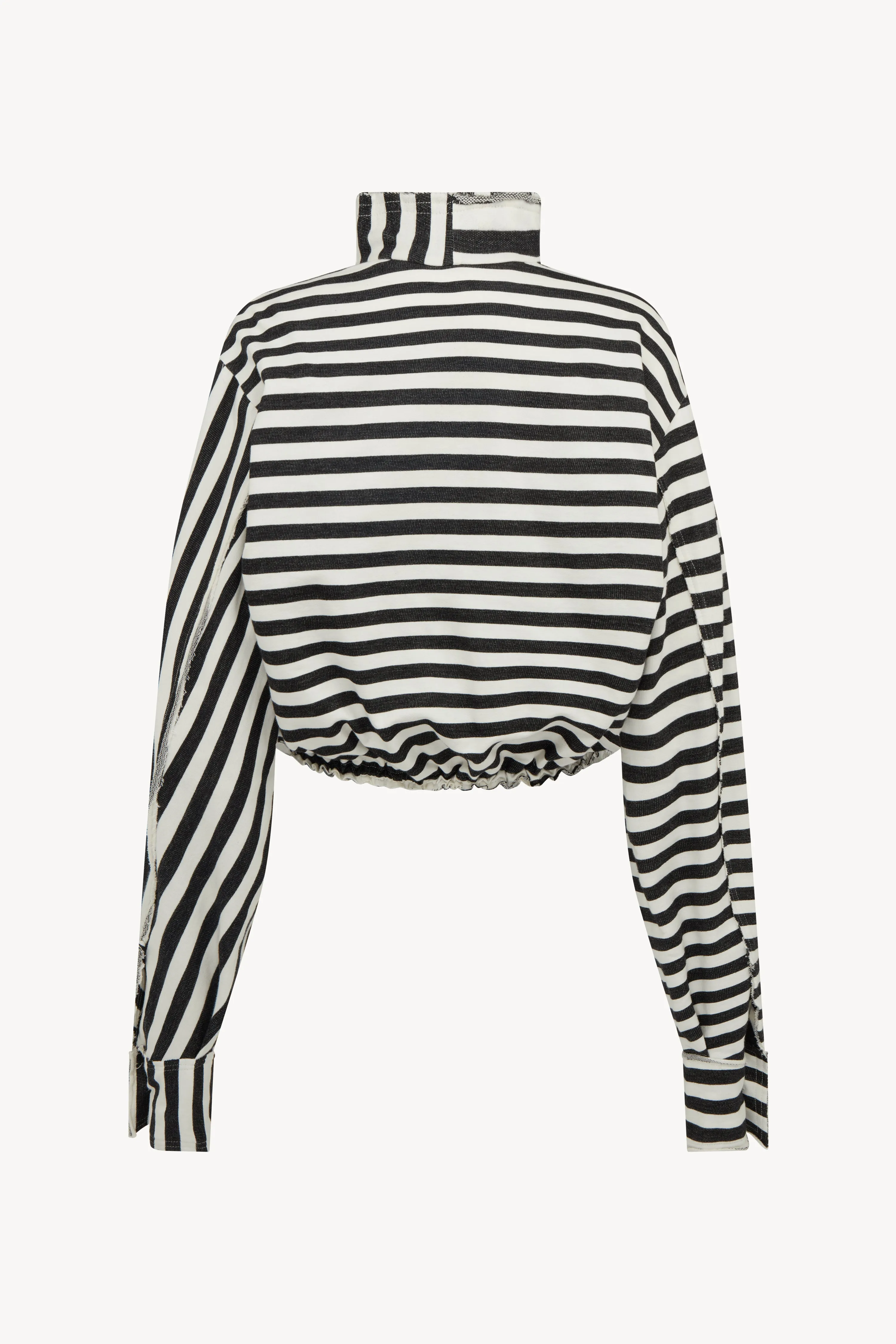 BLACK AND WHITE STRIPE BOMBER JACKET sold by Talia Byre product image thumbnail 2