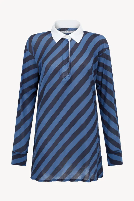 NAVY AND BLUE SHEER RUGBY SHIRT sold by Talia Byre