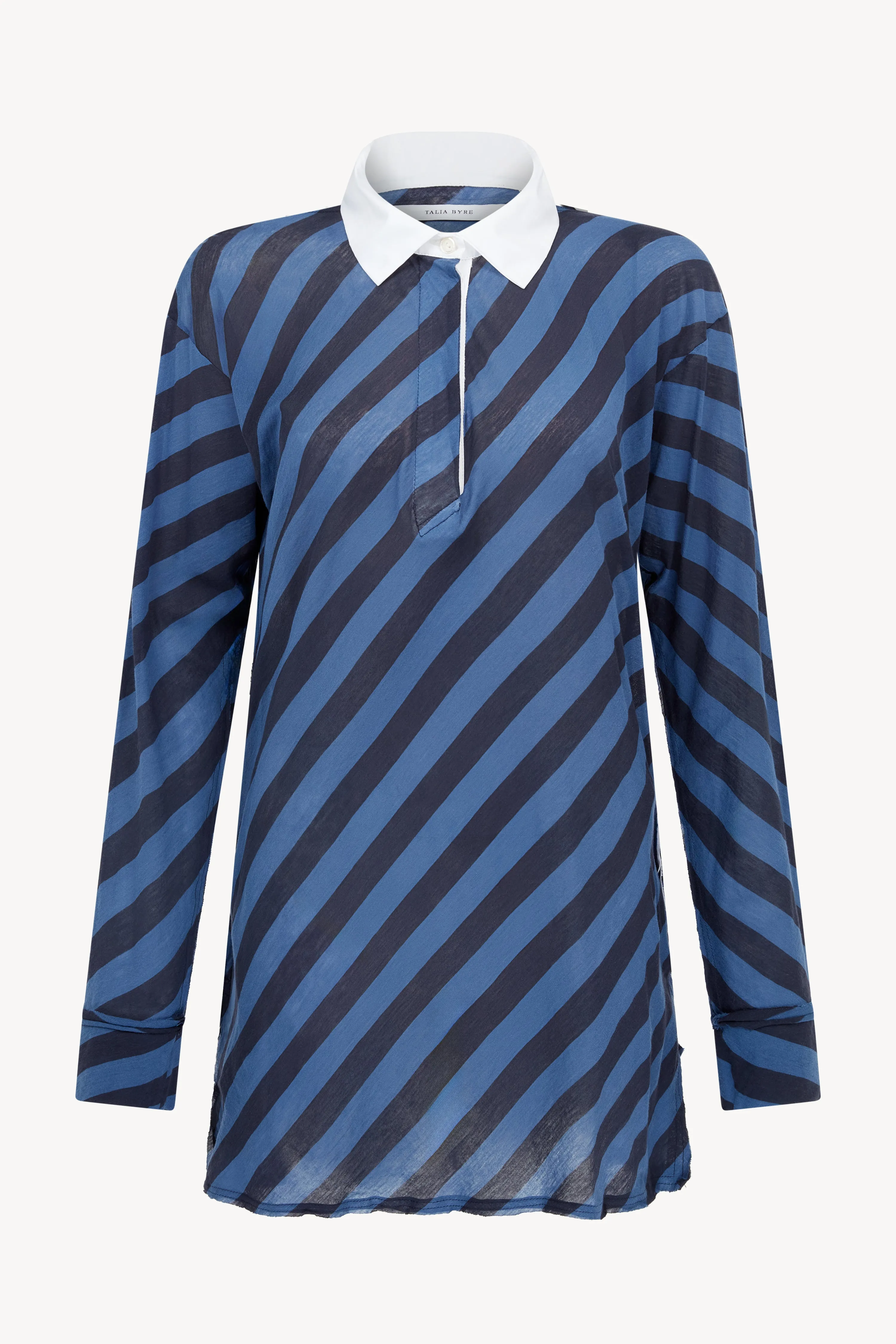 NAVY AND BLUE SHEER RUGBY SHIRT sold by Talia Byre