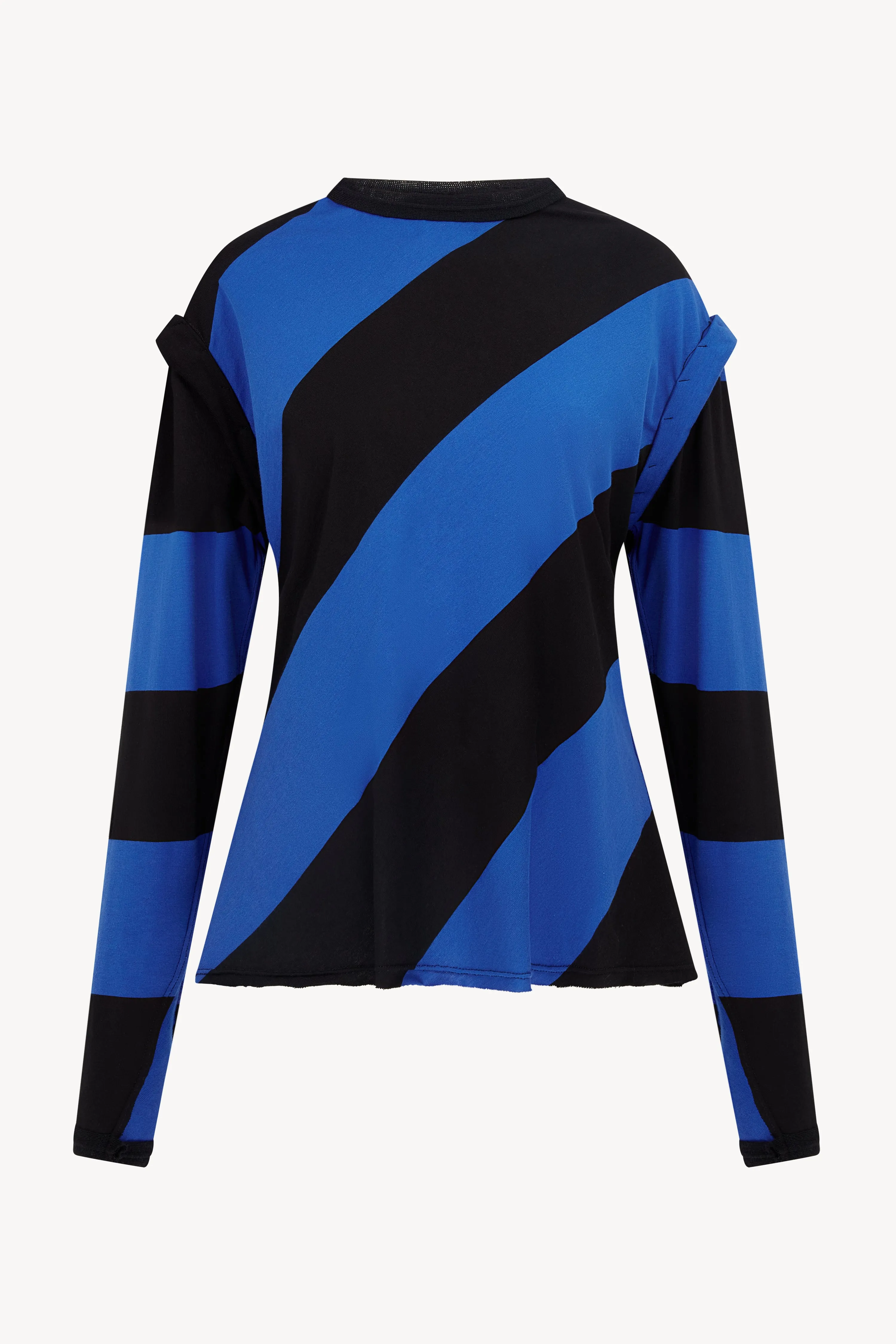 BLACK AND BLUE CREW NECK TOP sold by Talia Byre product image thumbnail 2
