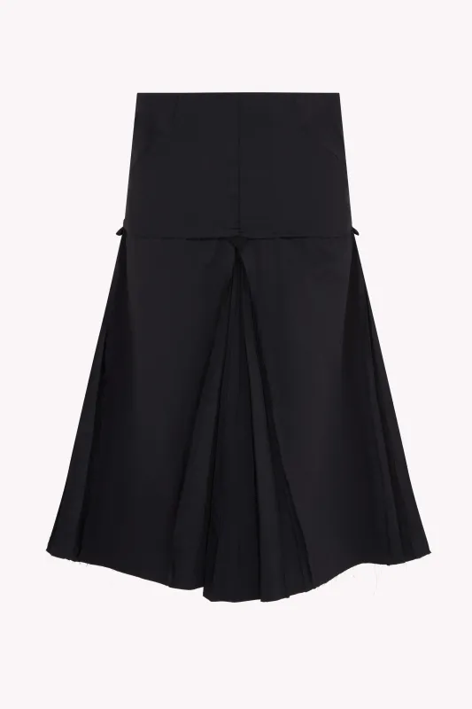 BLACK PLEATED MIDI SKIRT sold by Talia Byre