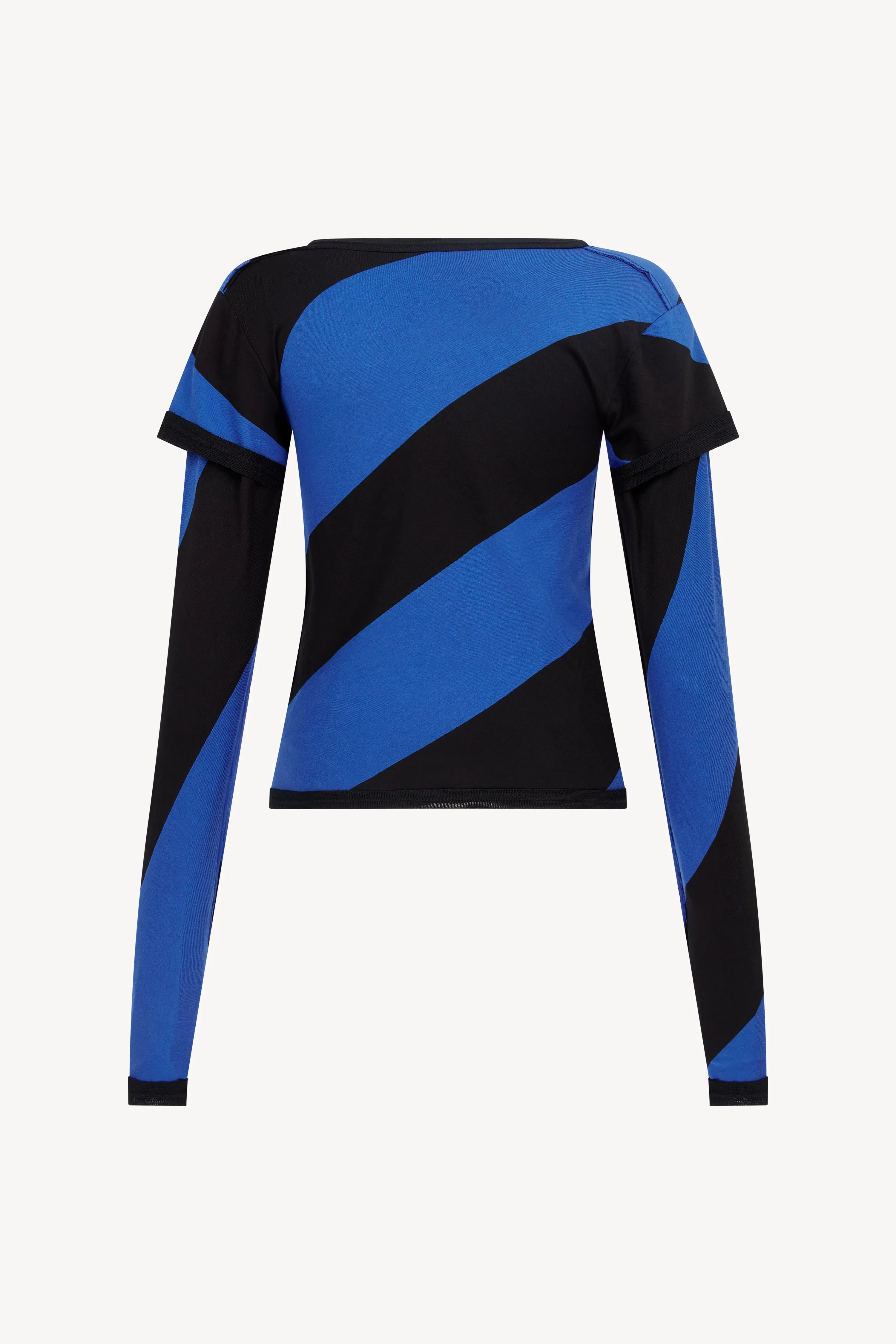 BLUE AND BLACK V-NECK TOP sold by Talia Byre product image thumbnail 2