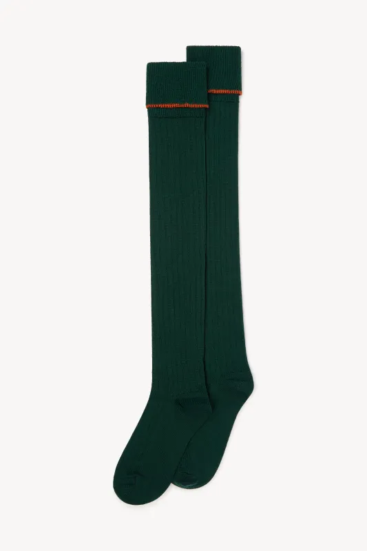 GREEN OVER-THE-KNEE SOCKS sold by Talia Byre