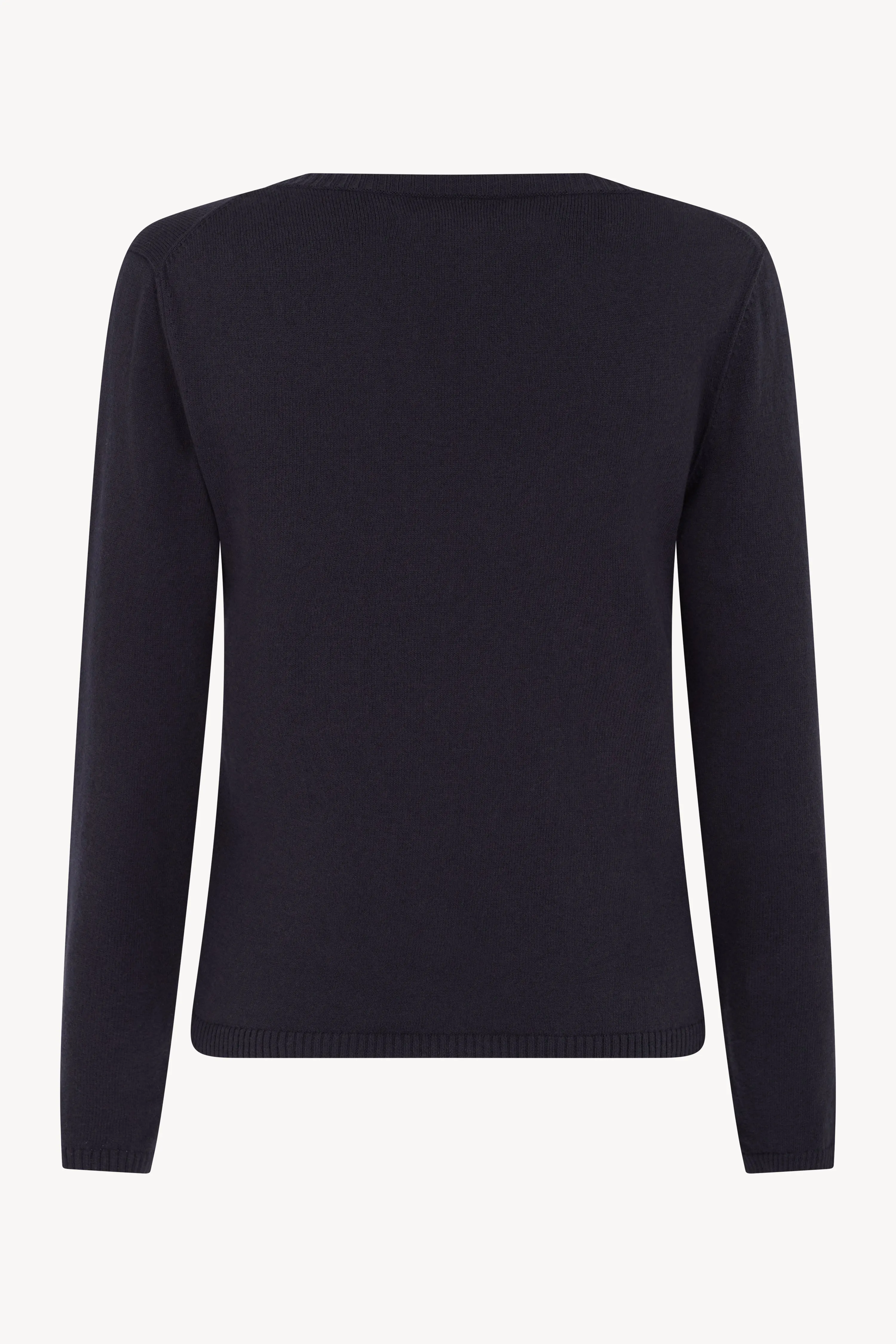 DARK NAVY DEEP V-NECK FITTED JUMPER sold by Talia Byre product image thumbnail 2