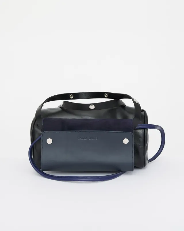 Black and Navy Bolter Bag made by Talia Byre