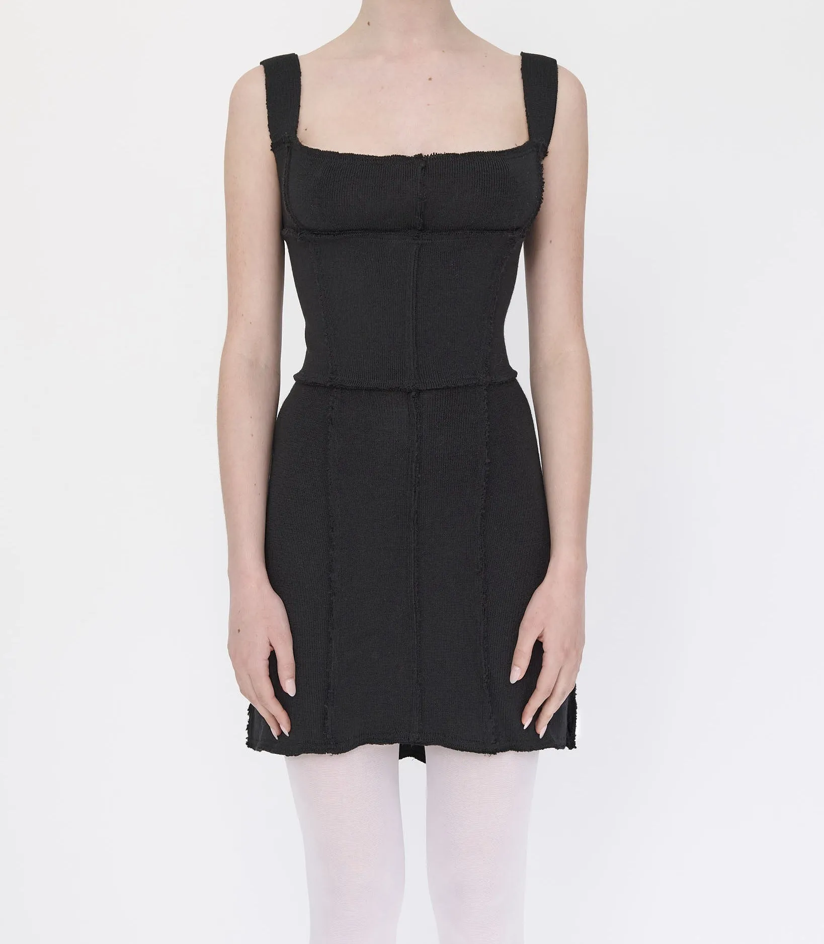 Black Merino Knit Mini Dress sold by Talia Byre