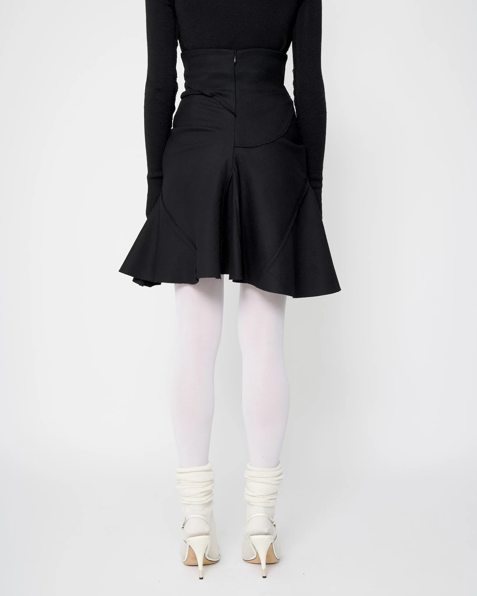 Black Mini Flame Skirt - Wool sold by Talia Byre product image thumbnail 4