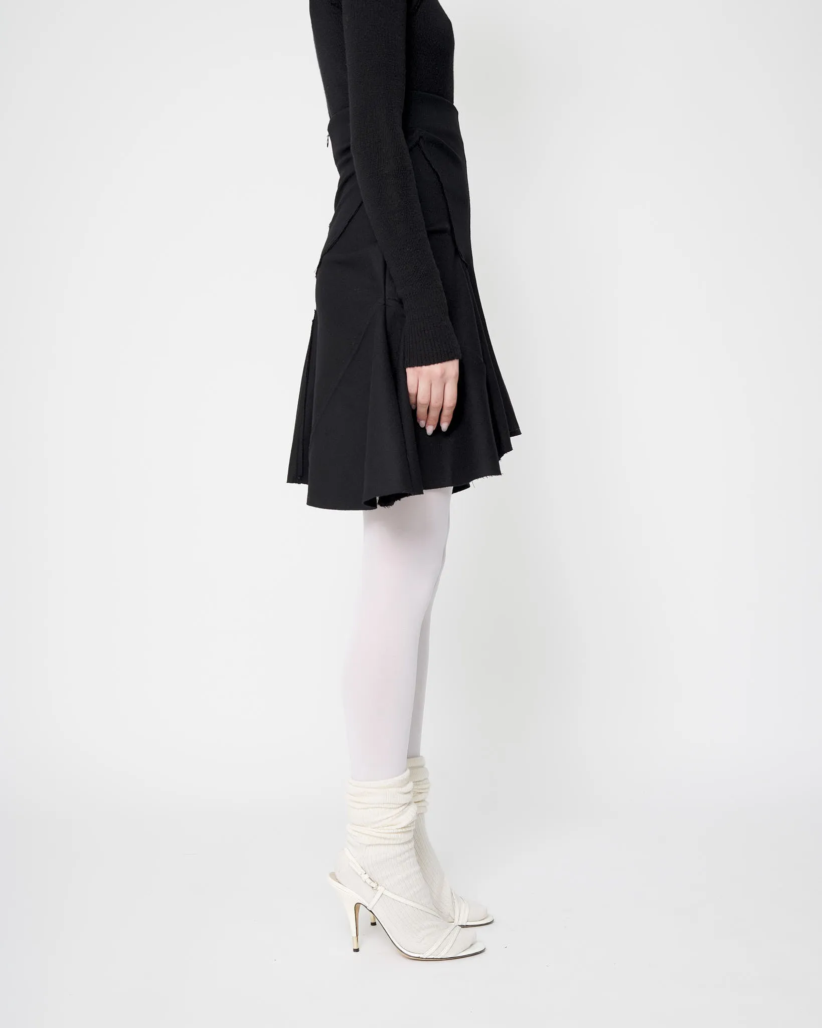 Black Mini Flame Skirt - Wool sold by Talia Byre product image thumbnail 3