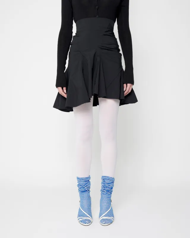 Black Mini Flame Skirt - Nylon sold by Talia Byre