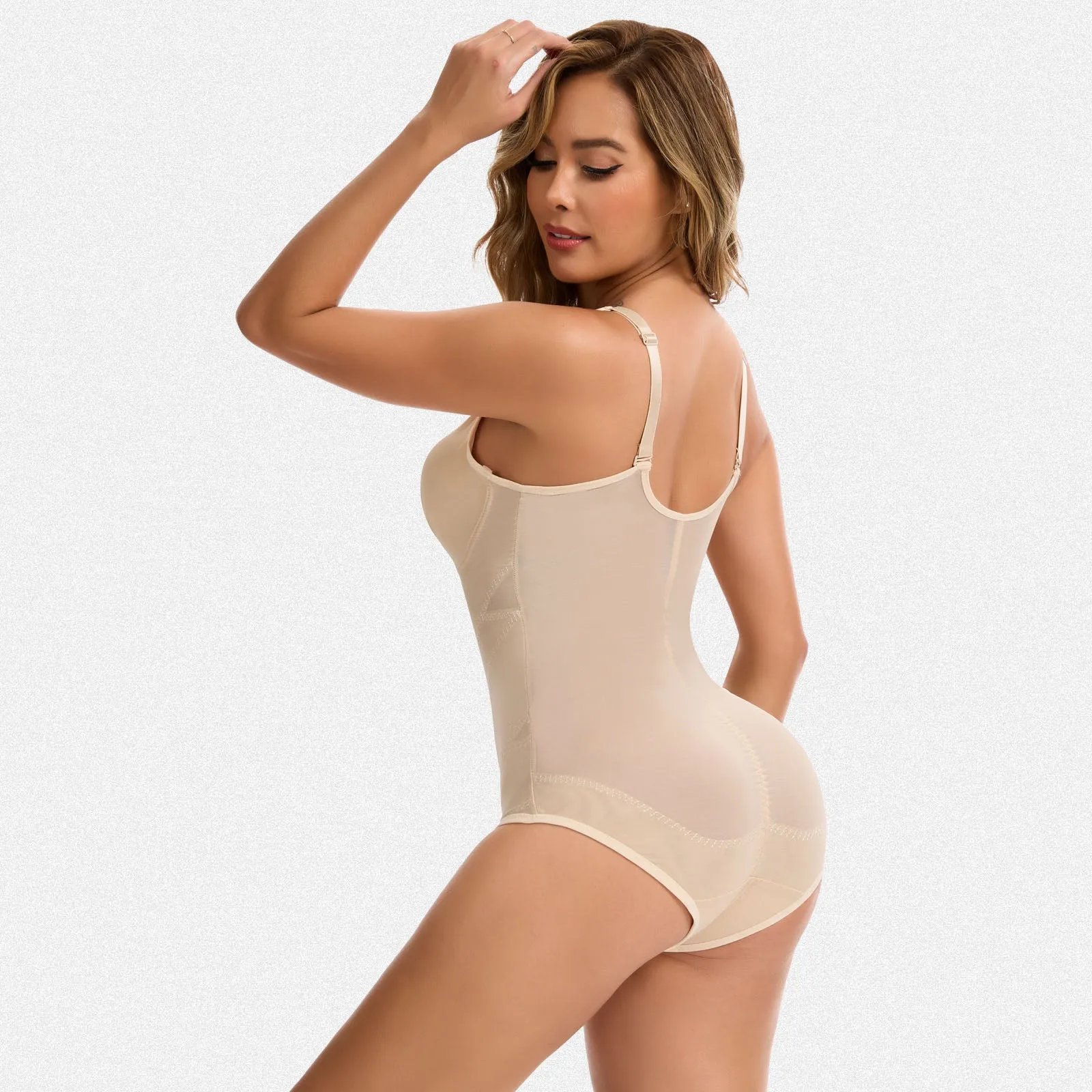 Shaperin V-Neck Shapewear Cross-compression Tummy Control Bodysuit sold by Shaperin product image thumbnail 4