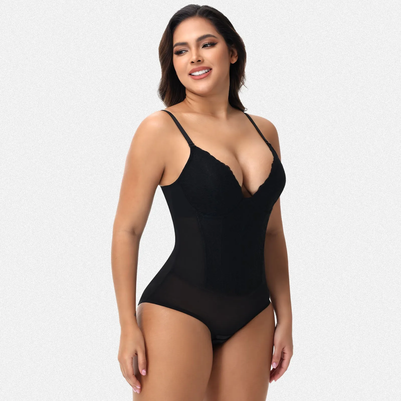 Shaperin Women’s Lace Shapewear Tummy Control Bodysuit sold by Shaperin product image thumbnail 3