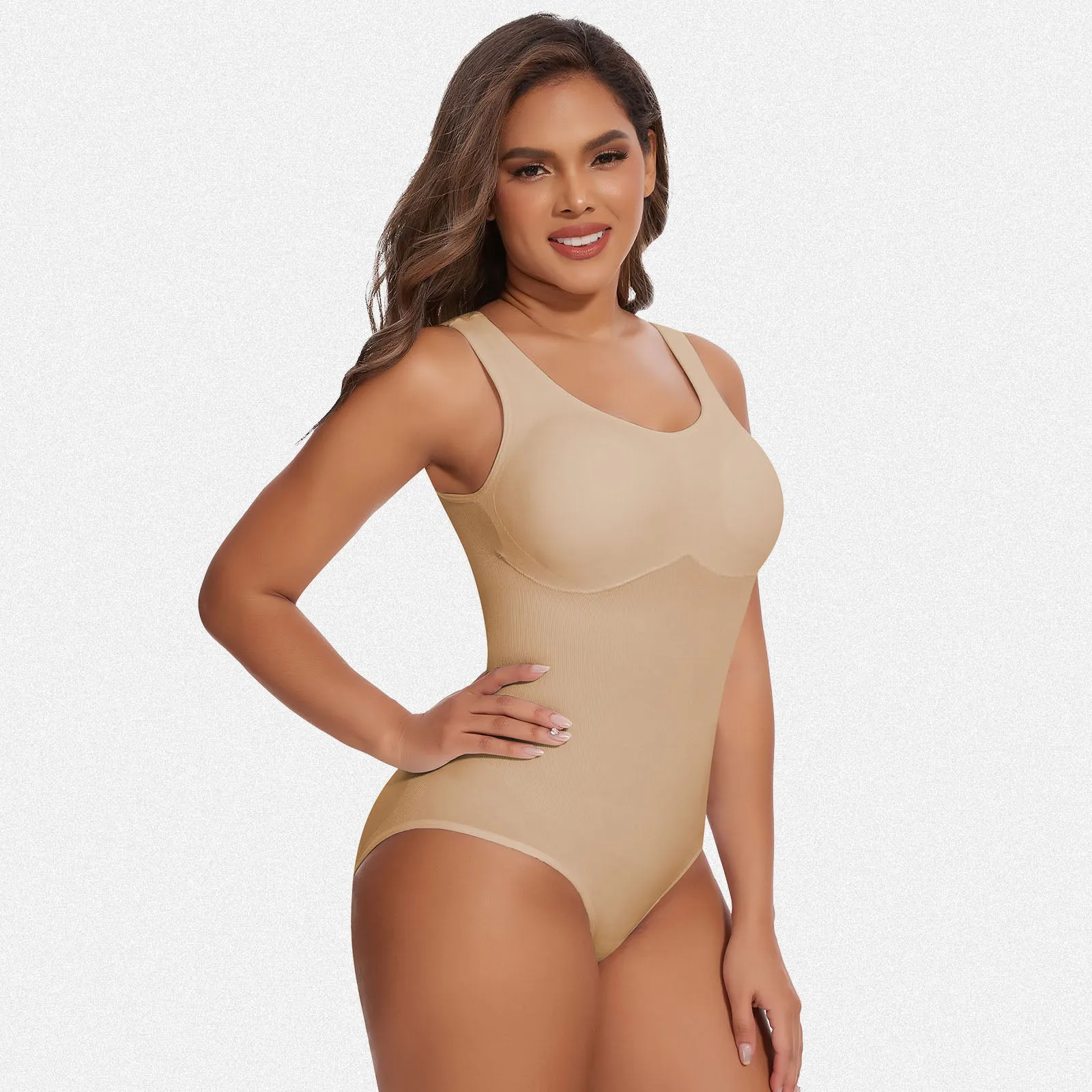 Shaperin Bodysuit Tummy Control Tank Shapewear with Built-in Bra sold by Shaperin