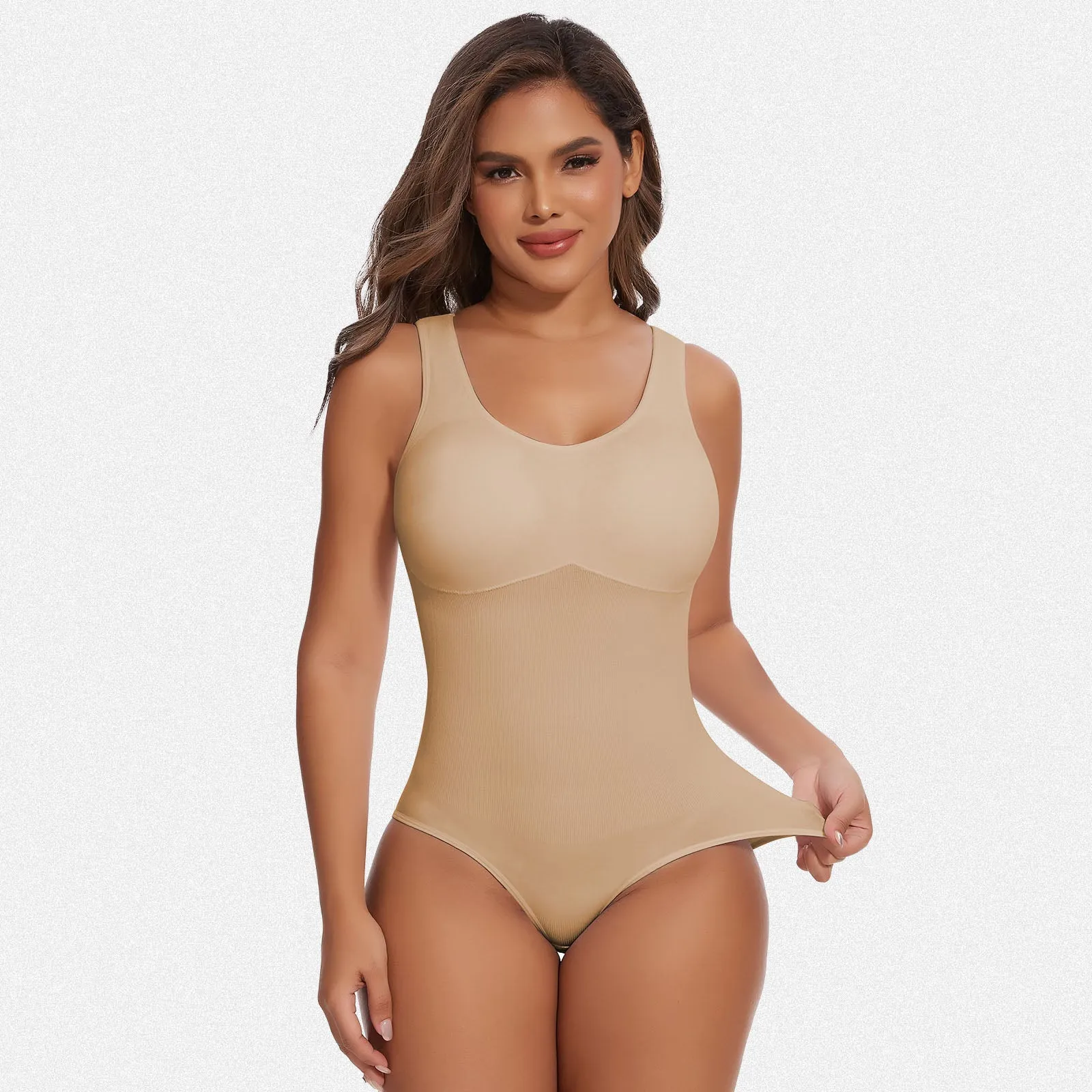 Shaperin Bodysuit Tummy Control Tank Shapewear with Built-in Bra sold by Shaperin product image thumbnail 3