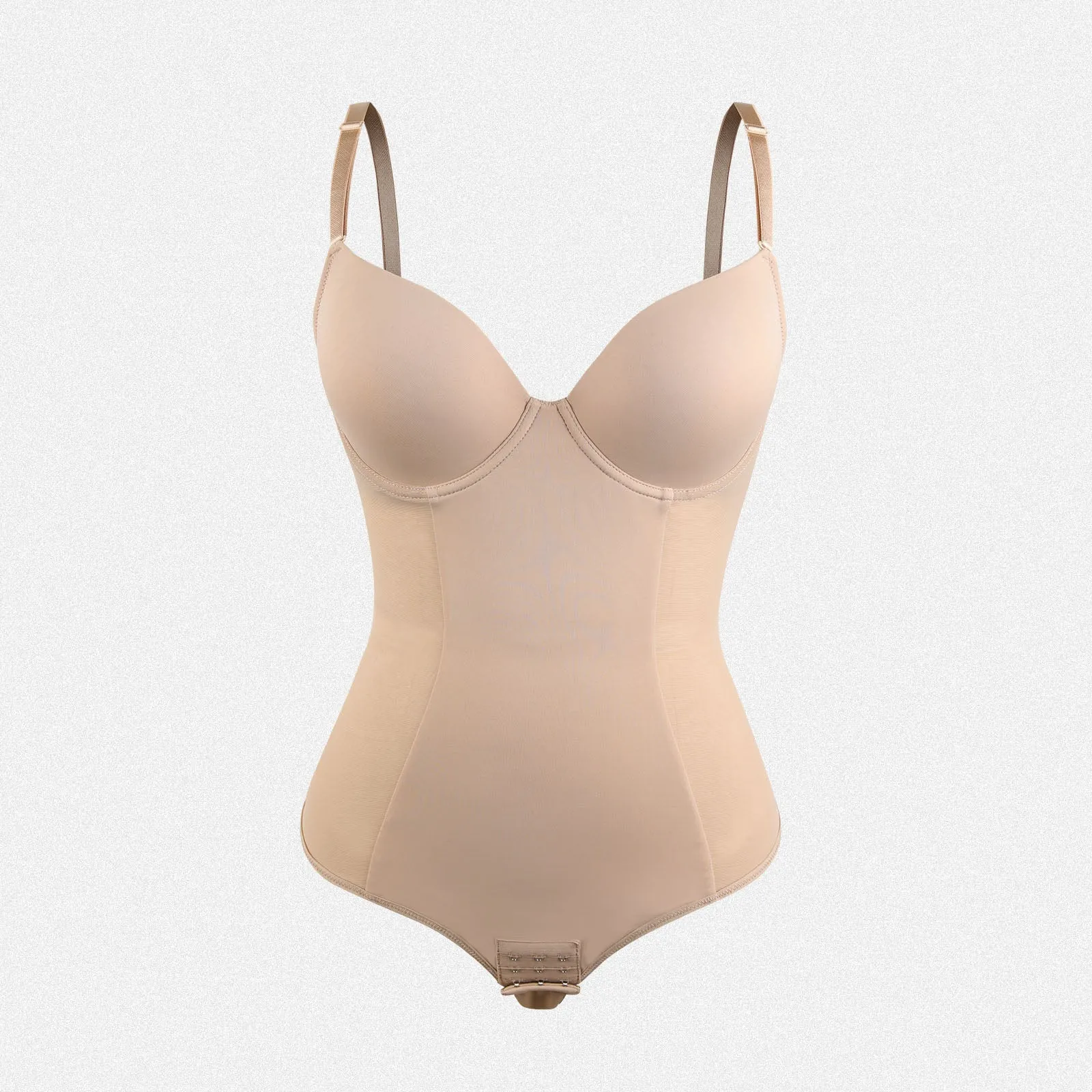 Shaperin Built in Bra Tummy Control Shapewear Backless Thong Low Back Bodysuit sold by Shaperin product image thumbnail 2