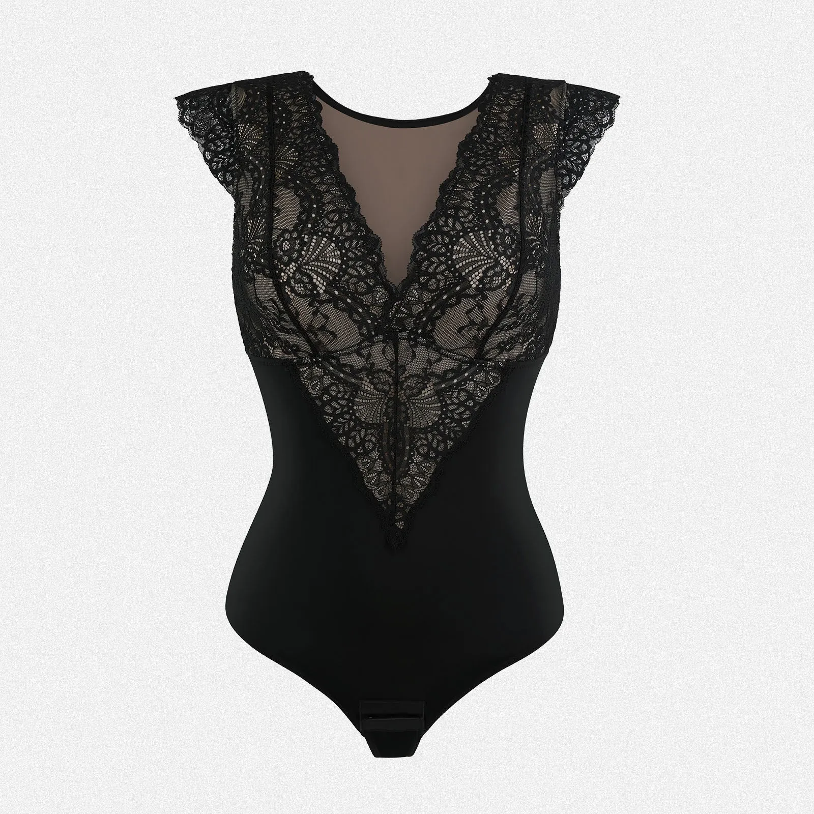 Shaperin Shapewear V-neck Sleeveless Defining Lace Bodysuit sold by Shaperin product image thumbnail 2