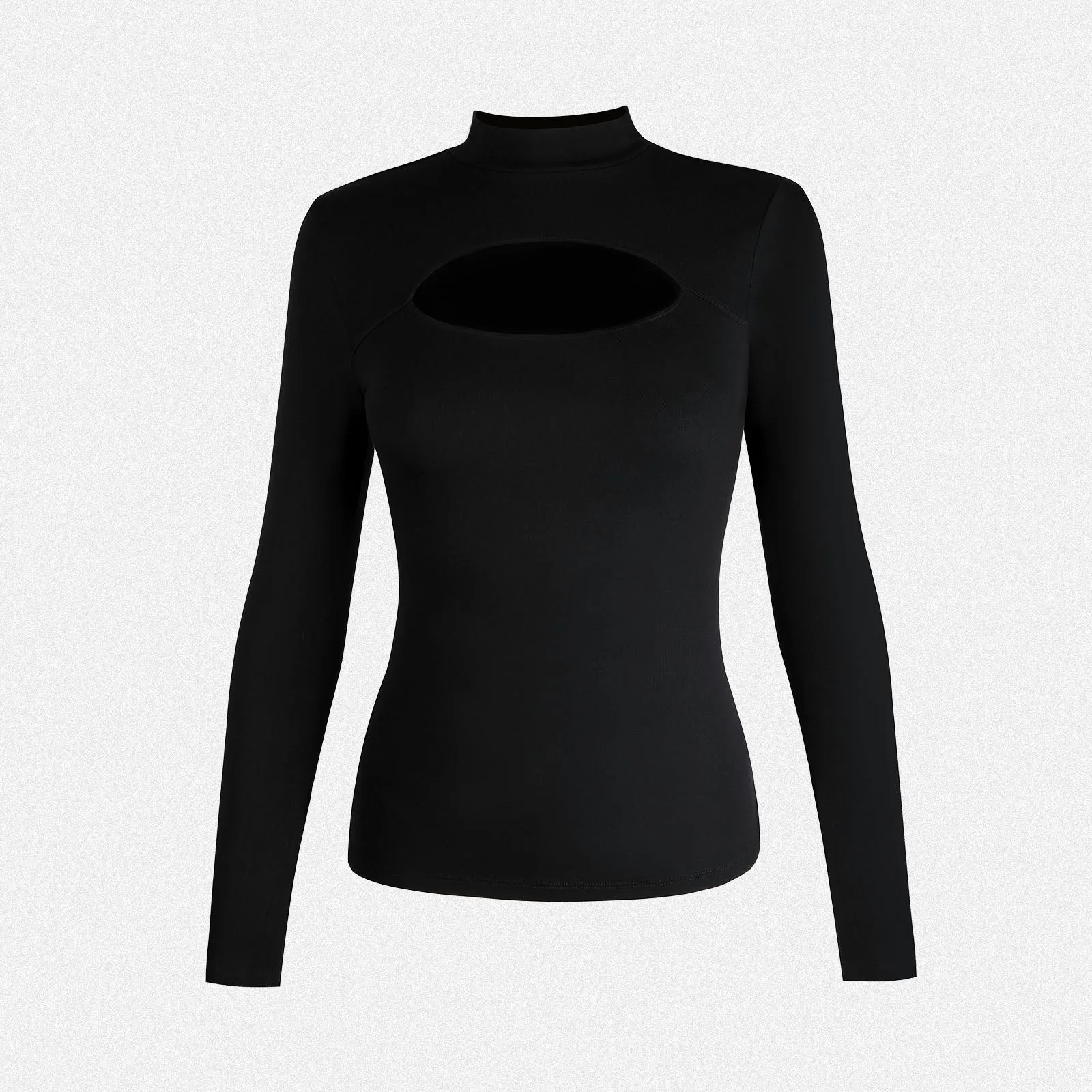 Shaperin Long Sleeve Cutout Mock Turtleneck Slim Fit Top sold by Shaperin product image thumbnail 5