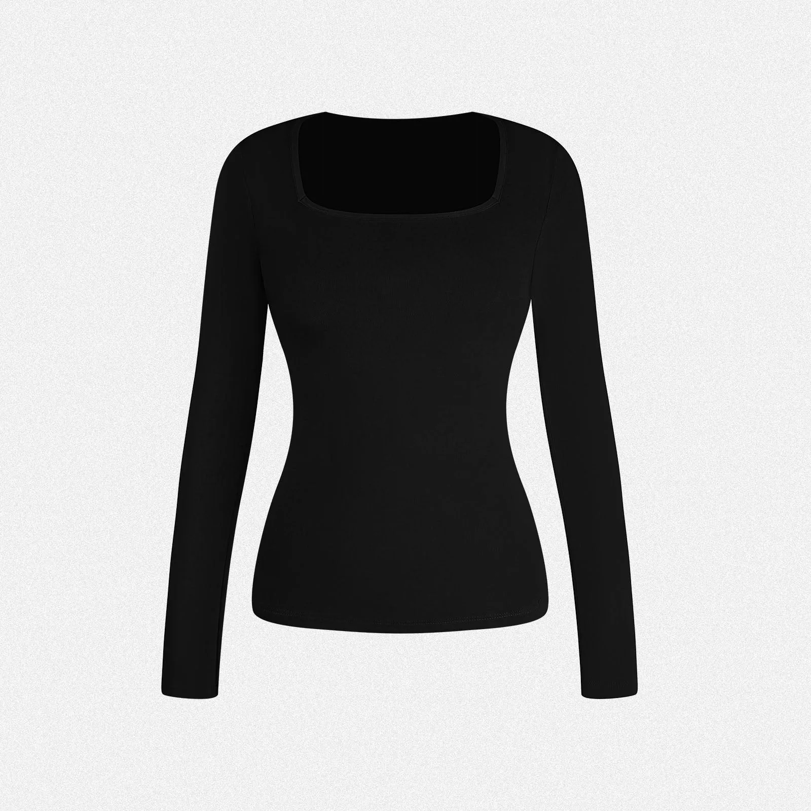 Shaperin Long Sleeve Square Neck Basic Slim Fit Top sold by Shaperin product image thumbnail 5