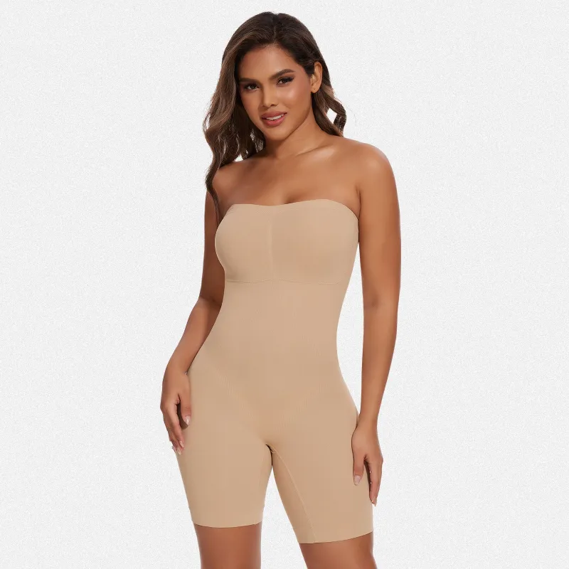 Shaperin Mid Thigh Strapless Shapewear Bodysuit sold by Shaperin