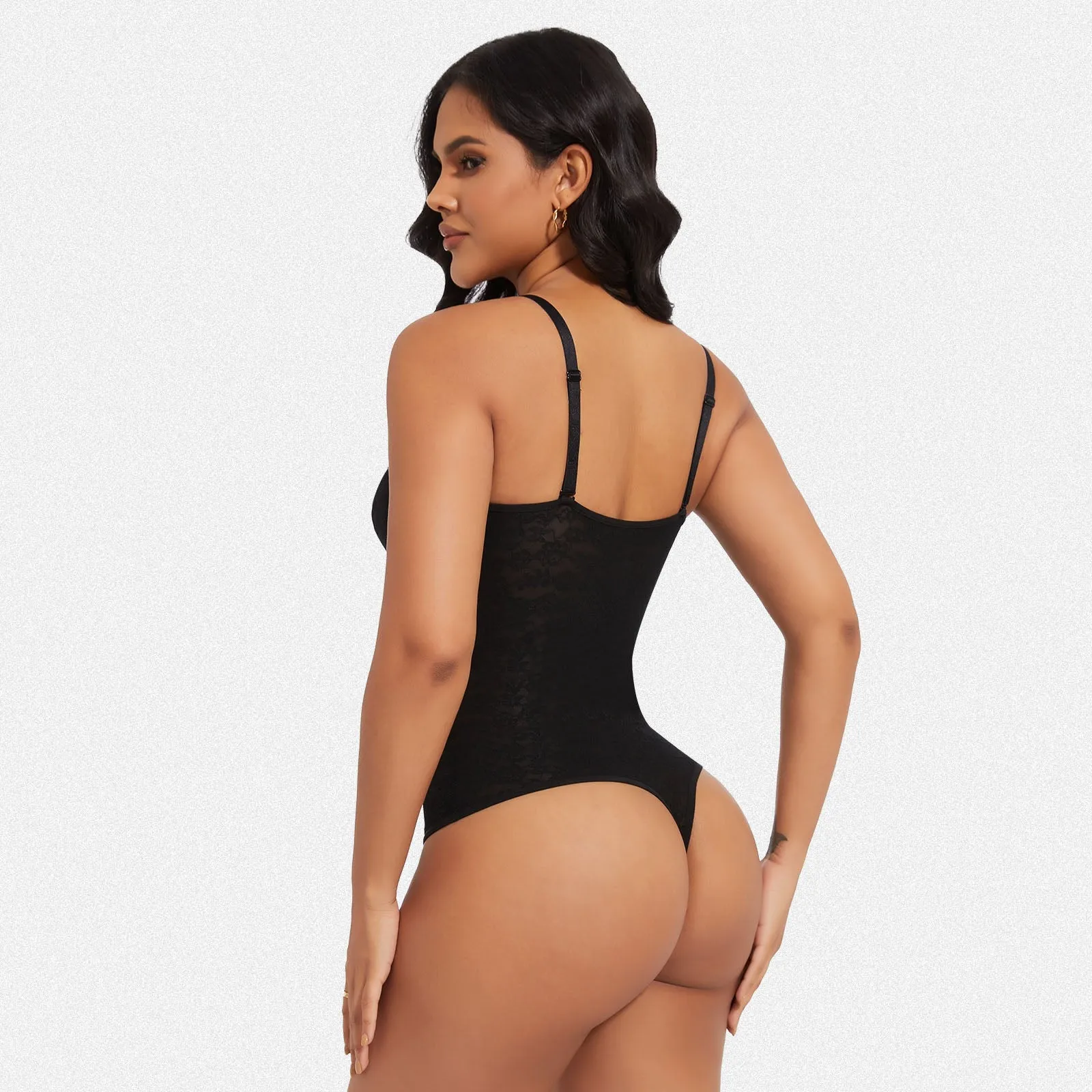 Shaperin Lace Bodysuit Deep V Shapewear Thong sold by Shaperin product image thumbnail 5