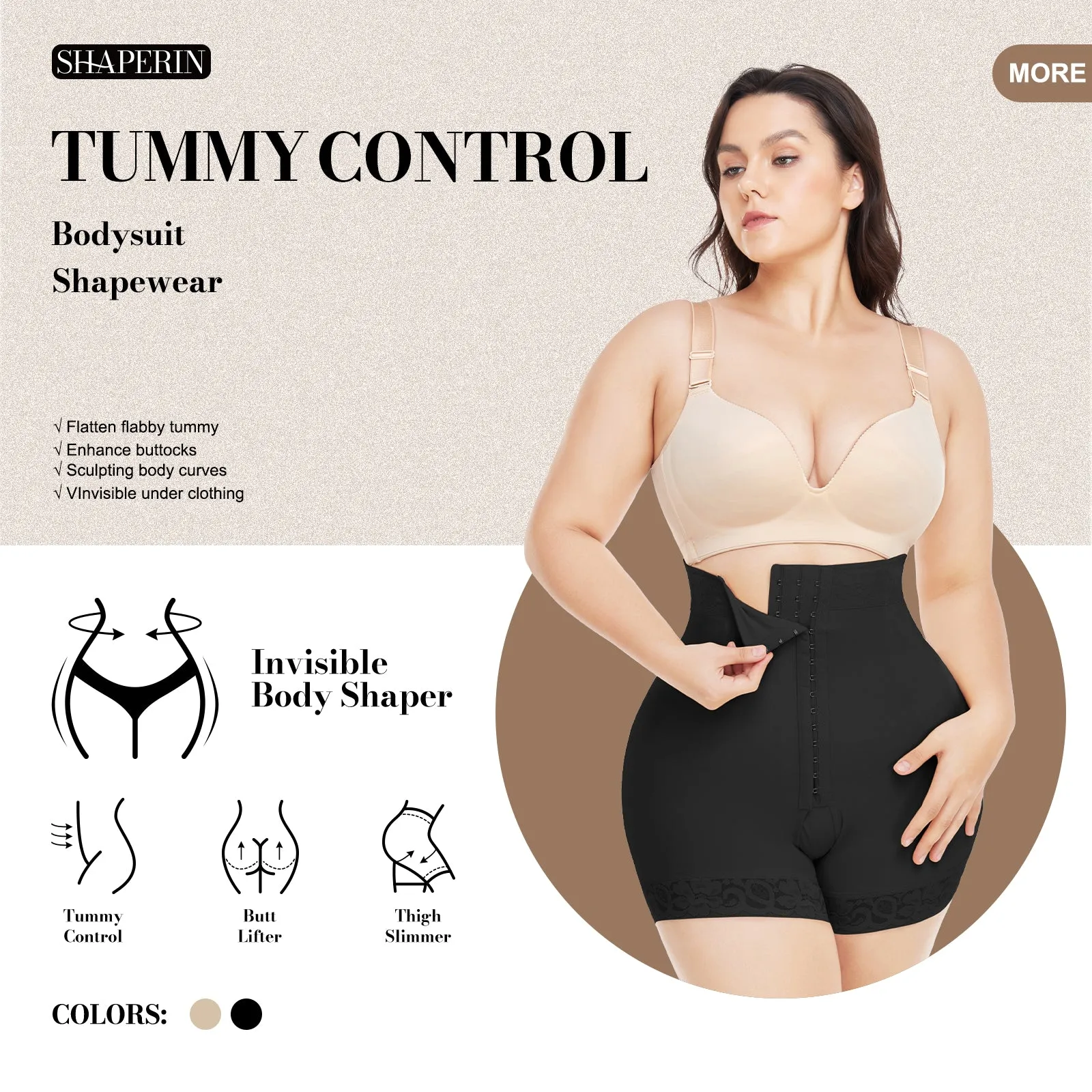 Shaperin Tummy Control Shapewear Faja Shorts sold by Shaperin product image thumbnail 2