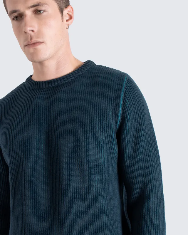 Hamish Ribbed Knit - Blue made by AW25