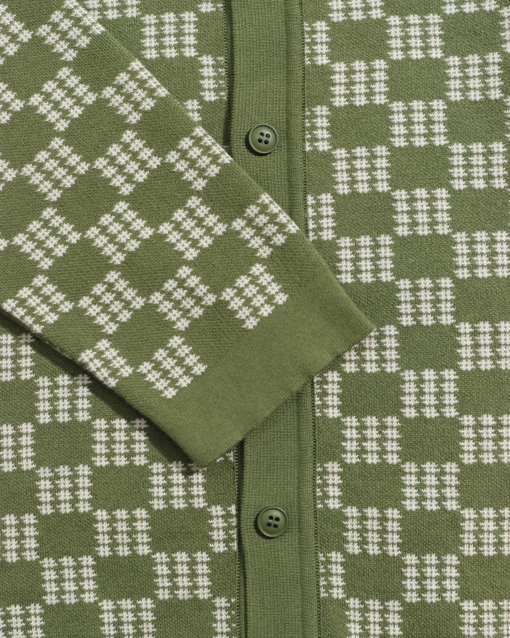Zigger Knit Shirt - Criss-Cross Green sold by Far Afield product image thumbnail 5