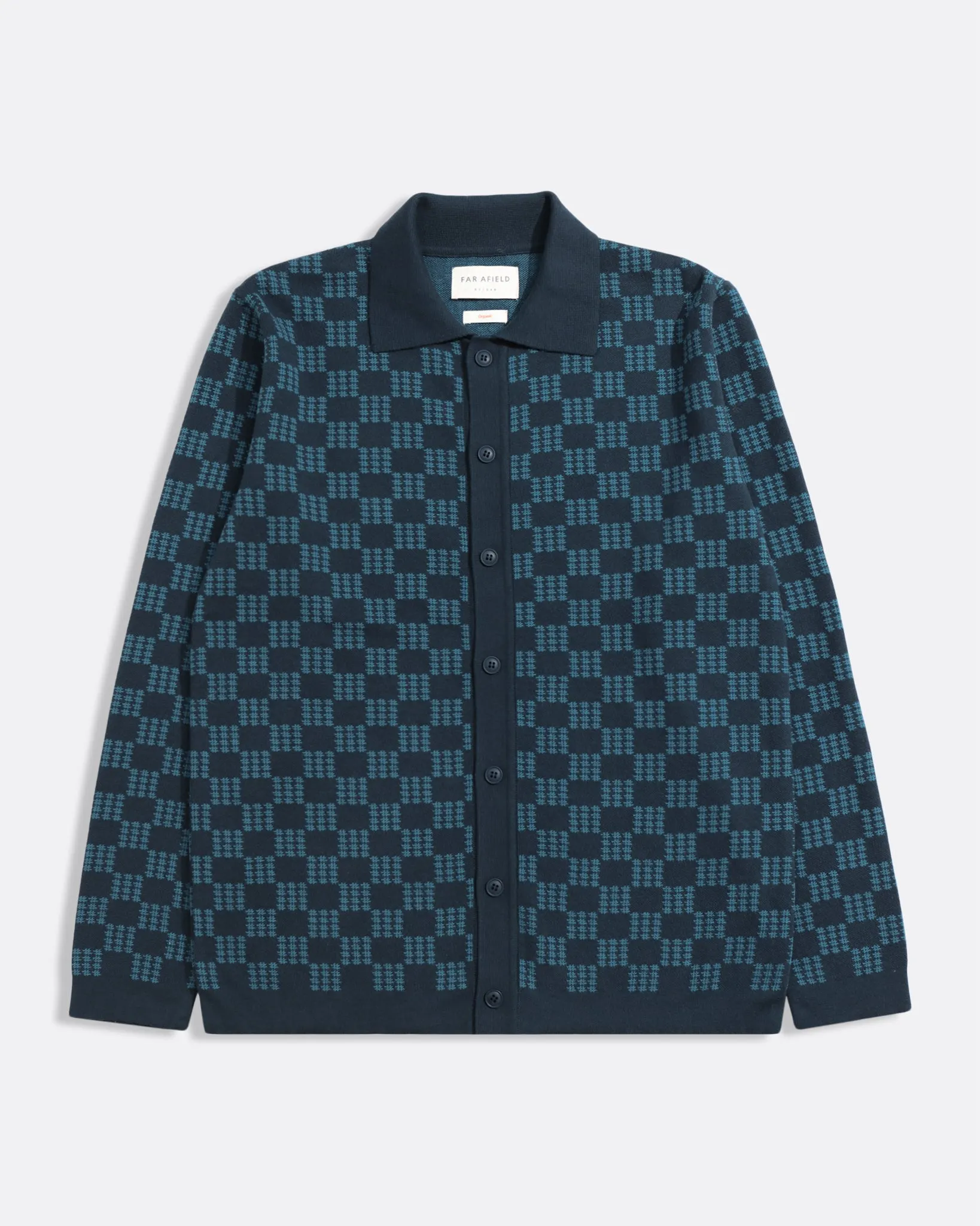 Zigger Knit Shirt - Criss-Cross Navy sold by Far Afield product image thumbnail 3