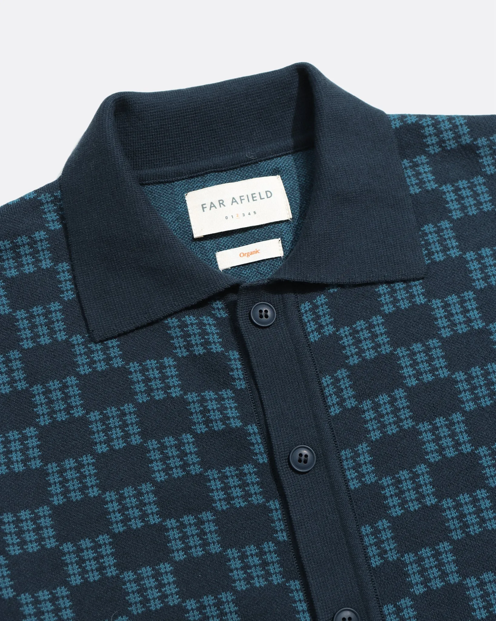 Zigger Knit Shirt - Criss-Cross Navy sold by Far Afield product image thumbnail 4