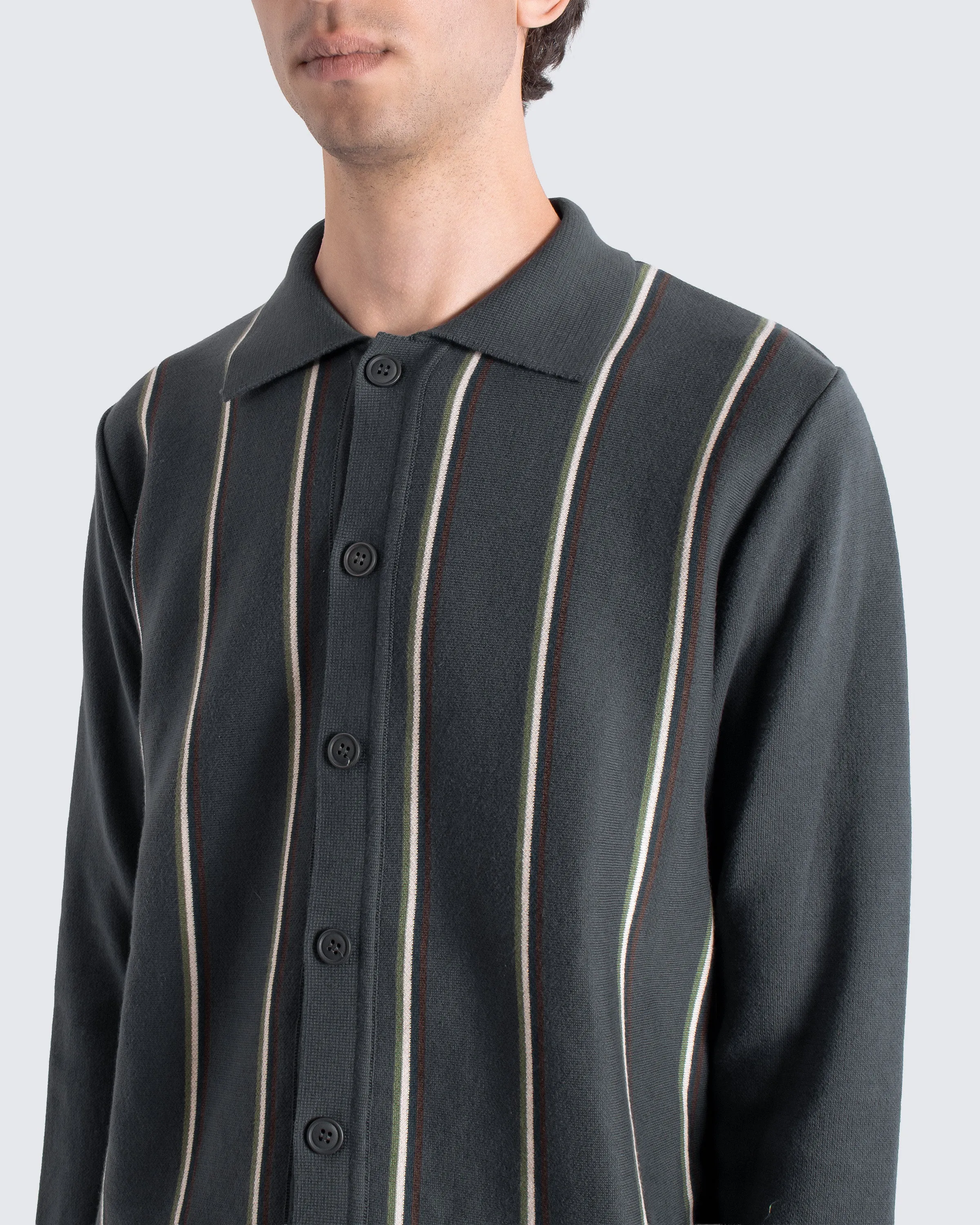 Zigger Knit Shirt - Kuki Grey sold by Far Afield product image thumbnail 2