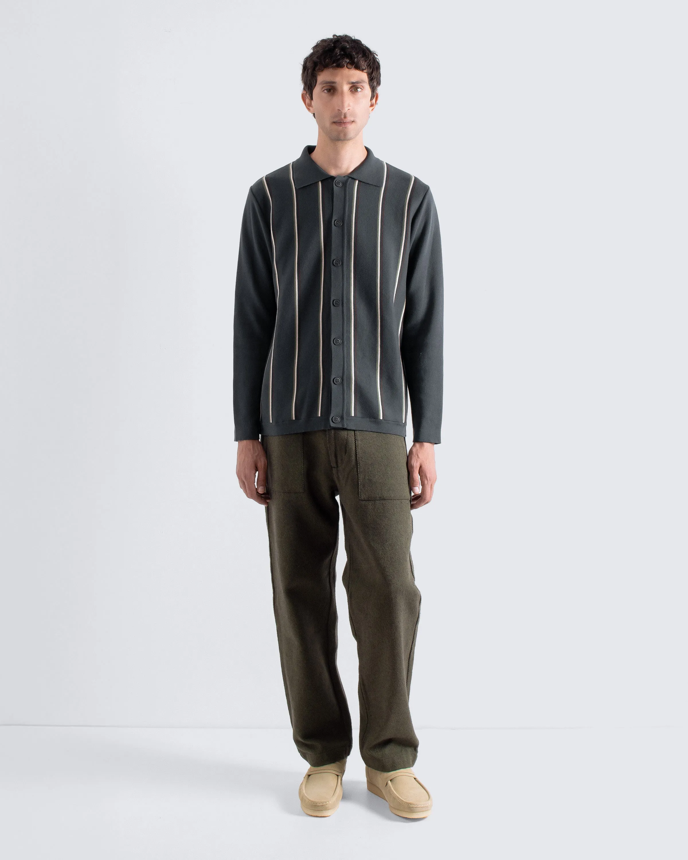 Zigger Knit Shirt - Kuki Grey sold by Far Afield product image thumbnail 5