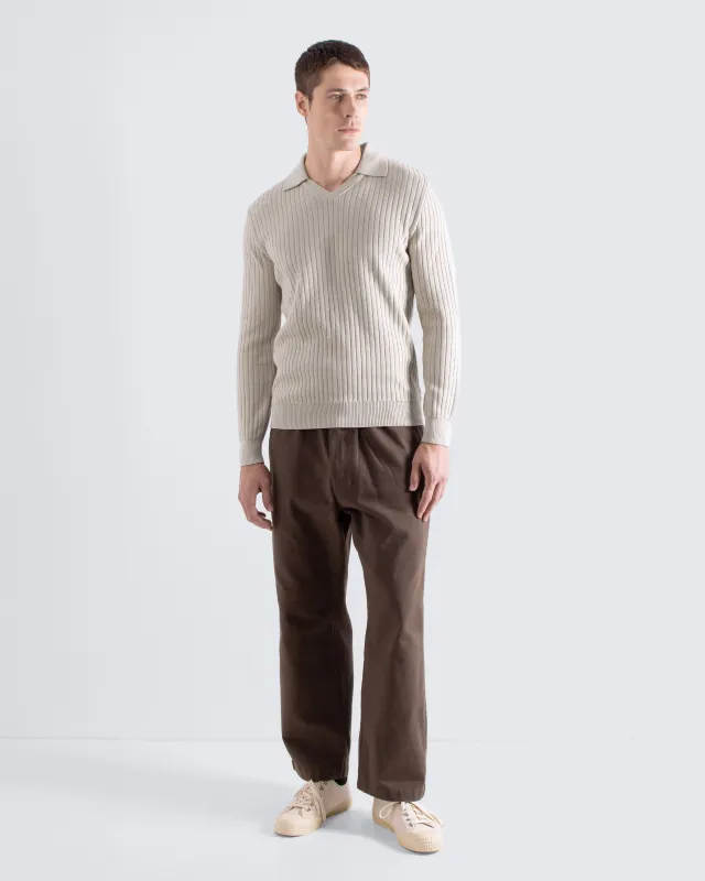 Clifford Knit Polo - Sand sold by Far Afield