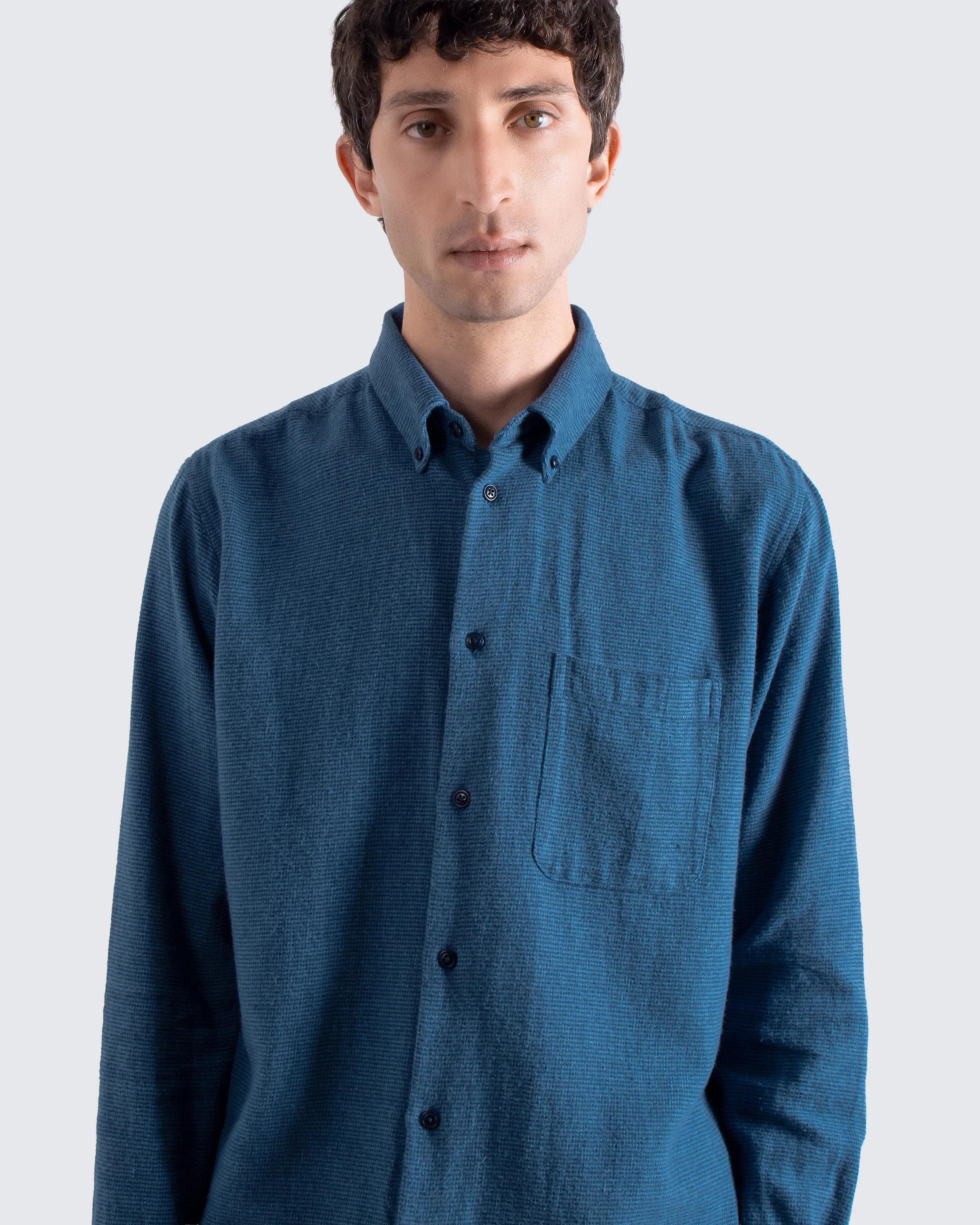 Mod Button Down Shirt - Blue sold by Far Afield product image thumbnail 2