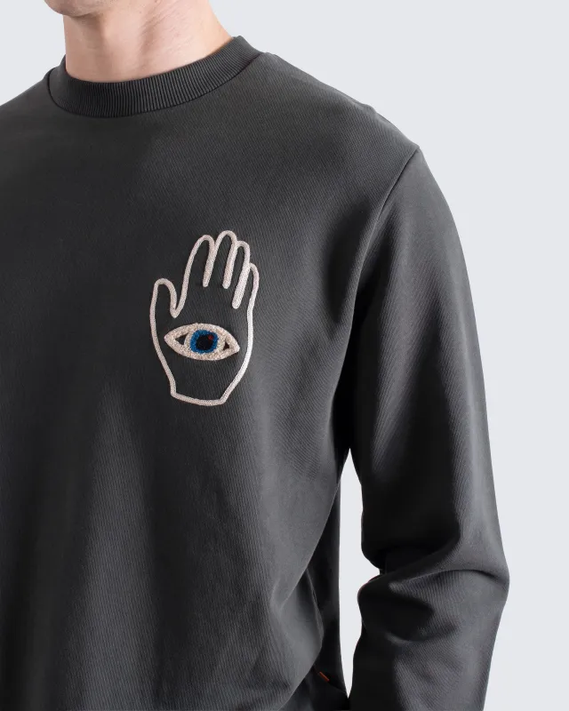 Hand-Eye Sweatshirt - Grey made by AW25